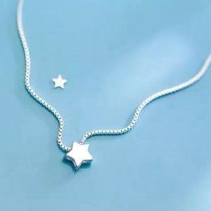 NEW 925 STERLING SILVER PLATED STAR NECKLACE